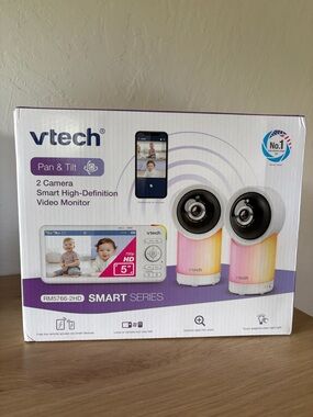 V-Tech 2 Camera 5" HD Smart Pan & Tilt Video Baby Monitor